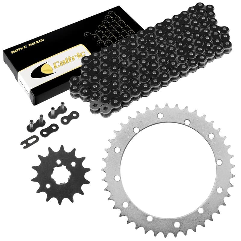 Black Drive Chain And Sprockets Kit for Yamaha Banshee 350 YFZ350 1989-2006