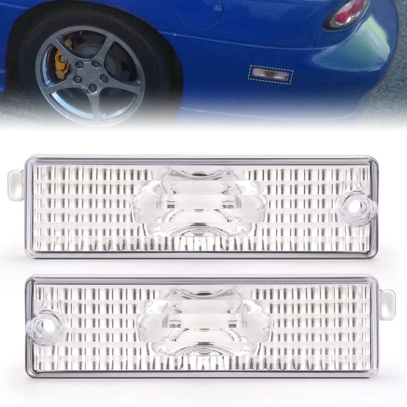 For Chevy Camaro 1993-2002 Clear Bumper Lights Rear Signal Parking Side Markers