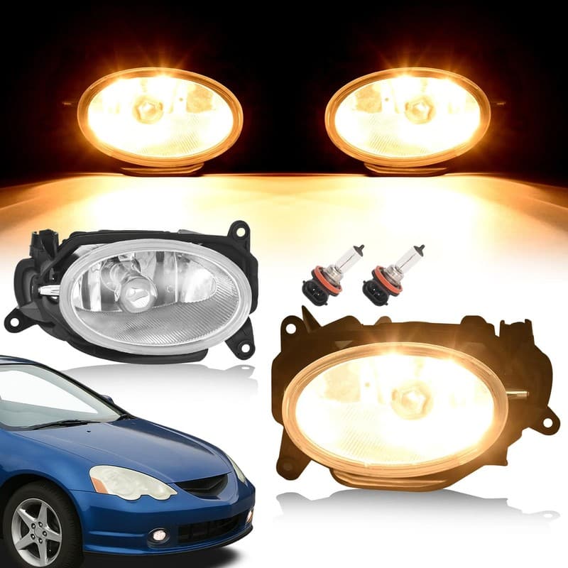 LH+RH Halogen Fog Lights W/Bulb For Honda CR-V 2002-2006 & Honda Insight 10-14