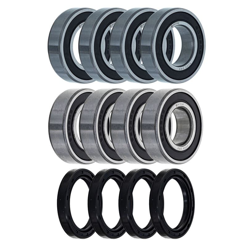 NICHE Wheel Bearing Seal Kit for Kawasaki Mule 2010 2030 2500 2510 2520 6205-2RS