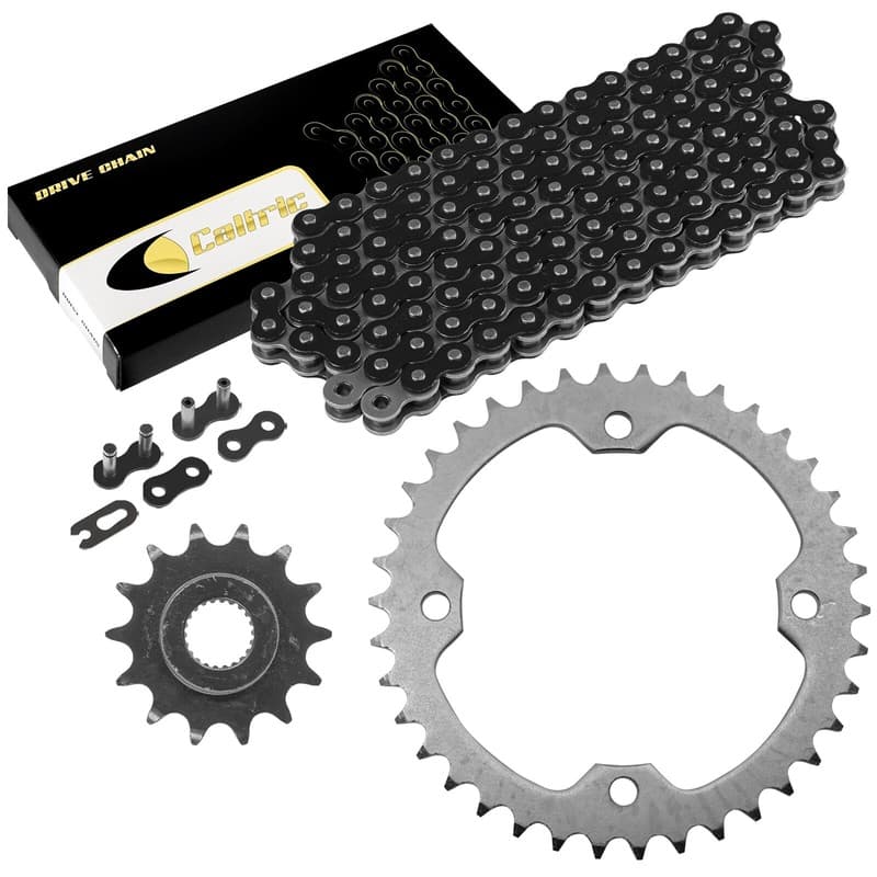 Black Drive Chain & Sprockets Kit for Yamaha Raptor 250 YFM250 2008 2009 - 2013