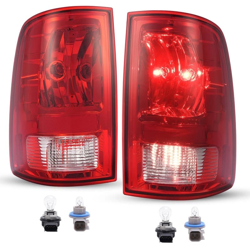 Tail Lights Brake Parking Lamps w/Bulbs For 2009-2018 Dodge Ram 1500 2500 3500