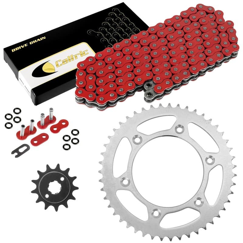 Caltric Red O-Ring Drive Chain and Sprocket Kit for Honda CRF150F 2006-2017