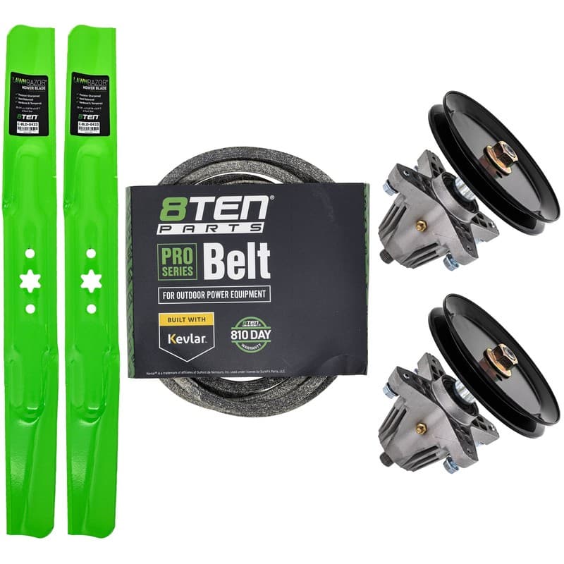 8TEN Blade Spindle Belt Kit for Troy Bilt Bronco 46B Horse XP 46-Inch 942-04290A