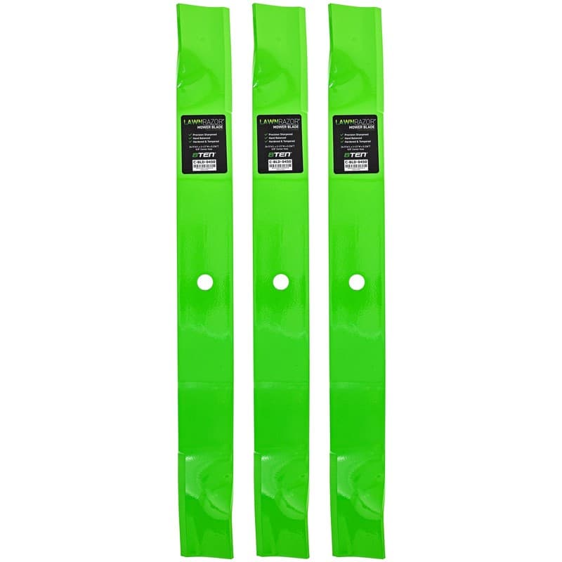 8TEN LawnRAZOR Blade for Gravely PM400 PM460 72" Deck 08983800 High Lift 3 Pack
