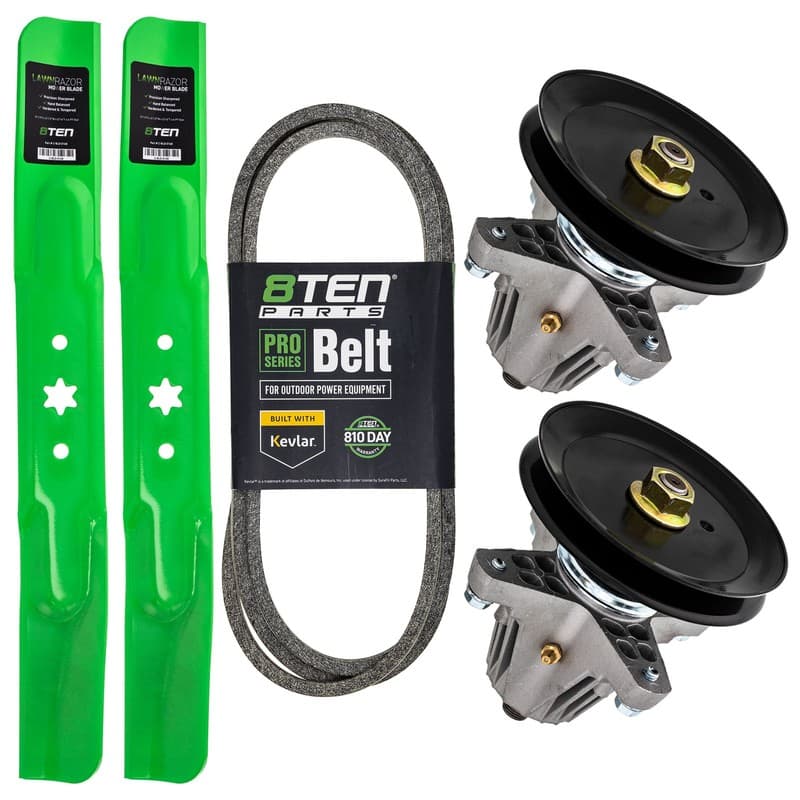 8TEN Blade Spindle Belt Kit for Craftsman T7800 T8000 T210 42-Inch 942-0656