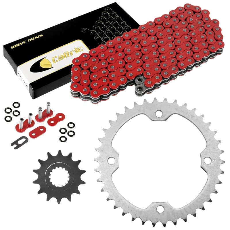 Red O-Ring Drive Chain & Sprockets for Yamaha Raptor 700 YFM700R 2006-2016