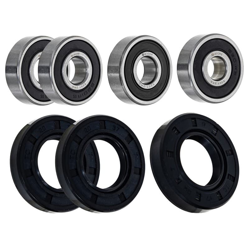 NICHE Wheel Bearing Seal Kit for Suzuki DR-Z125 DR-Z125L 6301-2RS 6201-2RS