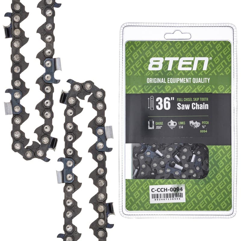 Full Chisel Skip Tooth Chainsaw Chain 36 Inch .050 3/8 114DL for Stihl MS390