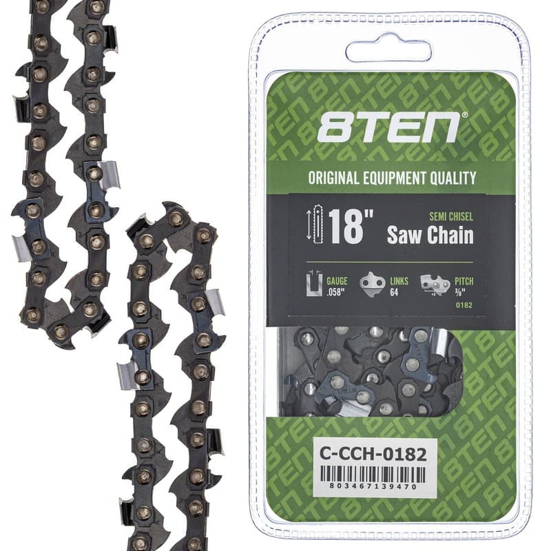 Semi Chisel Chainsaw Chain 18 Inch .058 3/8 64DL for Makita DCS430 DCS431