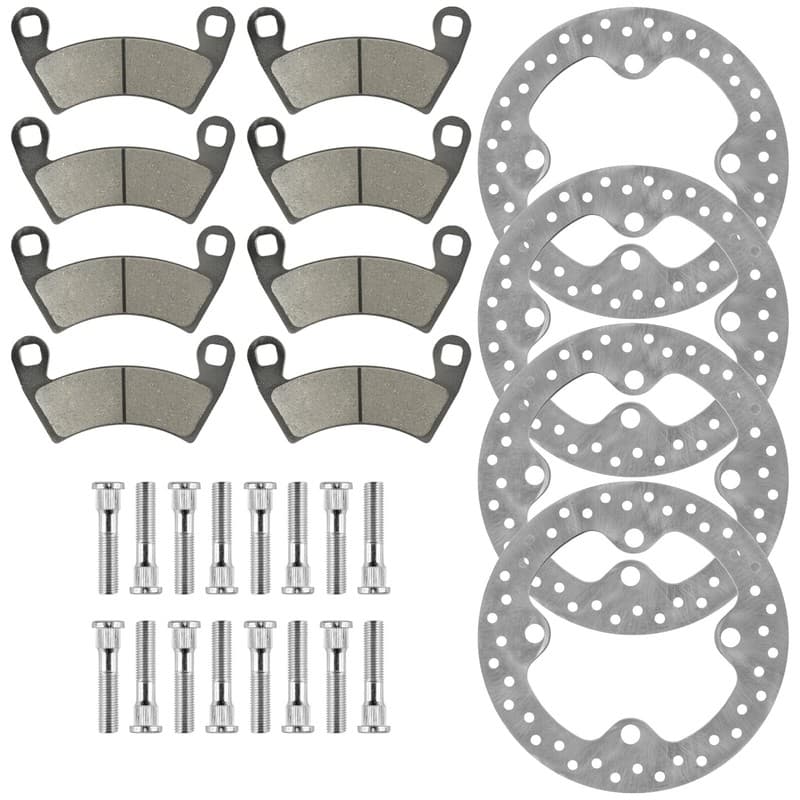 Front and Rear Brake Disc w/ Pad for Polaris General XP 1000 2021-2026 5257196