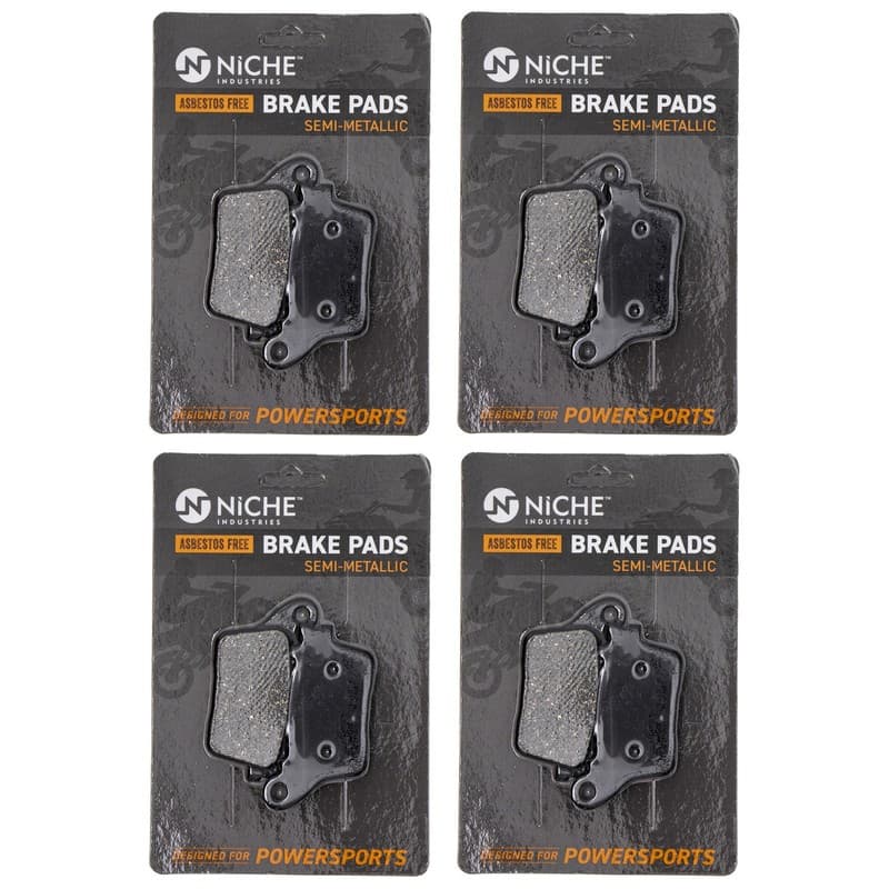NICHE Brake Pad Set for Suzuki GSXR600 GSXR750 Honda Rear Semi-Metallic 4 Pack