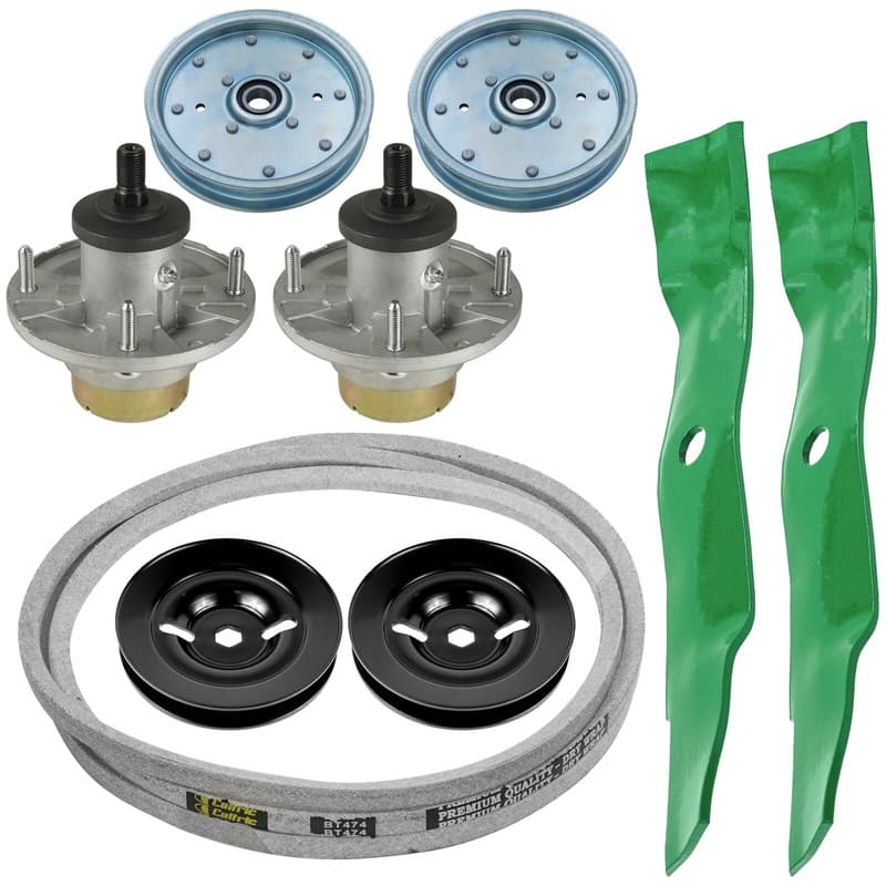 Spindles w/ Blades Pulleys & Belt Kit for John Deere Z315 Z320R Z320M 42" Deck