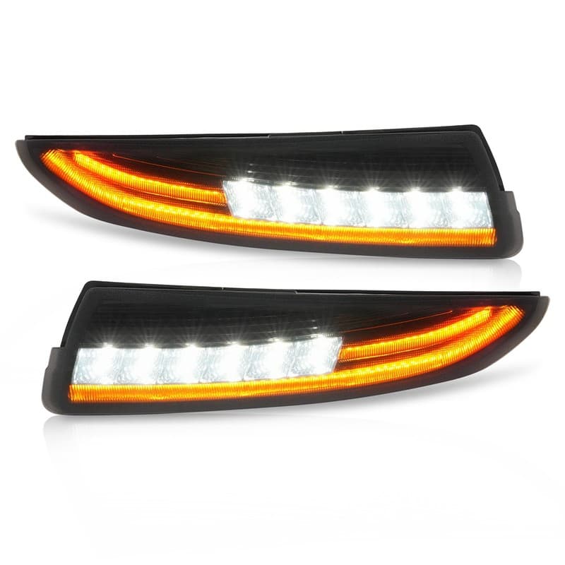 LED DRL Dynamic Turn Signal Parking Lamp Smoked For Chevy Camaro 1993-2002
