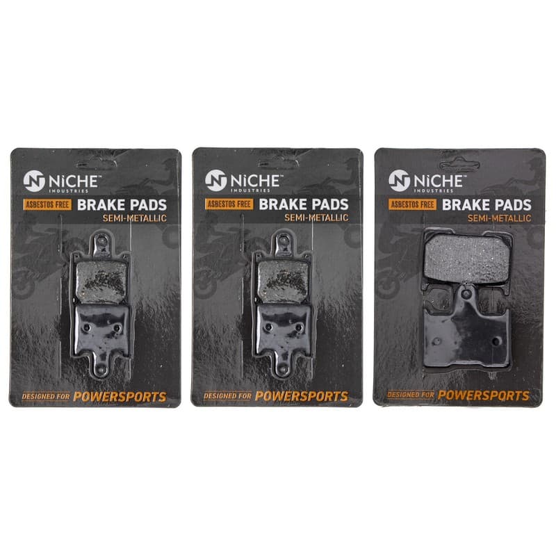 NICHE Brake Pad Set for Kawasaki Ninja ZX14R Concours 14 Complete Semi-Metallic