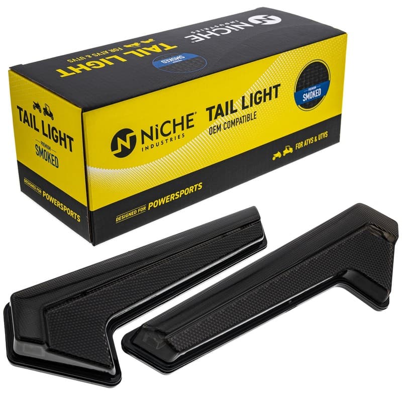 NICHE Brake Tail Light Pair Black Out Smoke for Polaris RZR XP 4 1000 2414013