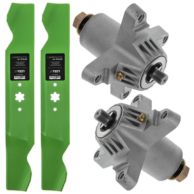 Deck Spindles & Mower Blades Kit for Yard-Machines 660F 450F LT-38 LT38 747G