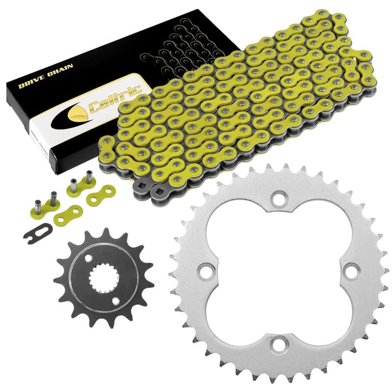 Drive Chain & Sprockets Kit for Honda TRX400EX Sportrax 400 2X4 1999-2004 Yellow