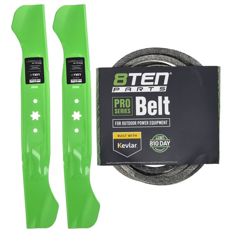 Mower Blades & Deck Belt Kit for Craftsman LT2000 LT2500 T1600 T140 PYT9000