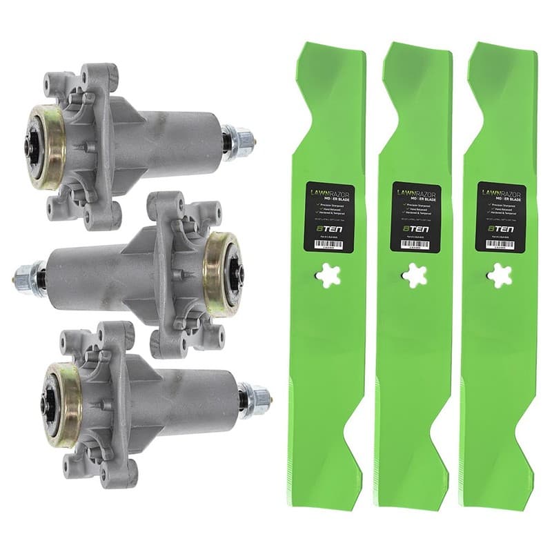 Mower Deck Blades & Spindles Kit for Husqvarna LGT2654 RZ5424 YTH24V48 LGT2554