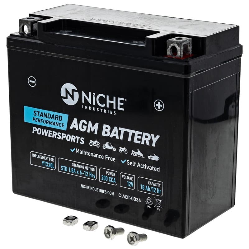 NICHE AGM Battery YTX20L for Can-Am Commander Outlander Maverick Renegade ATV
