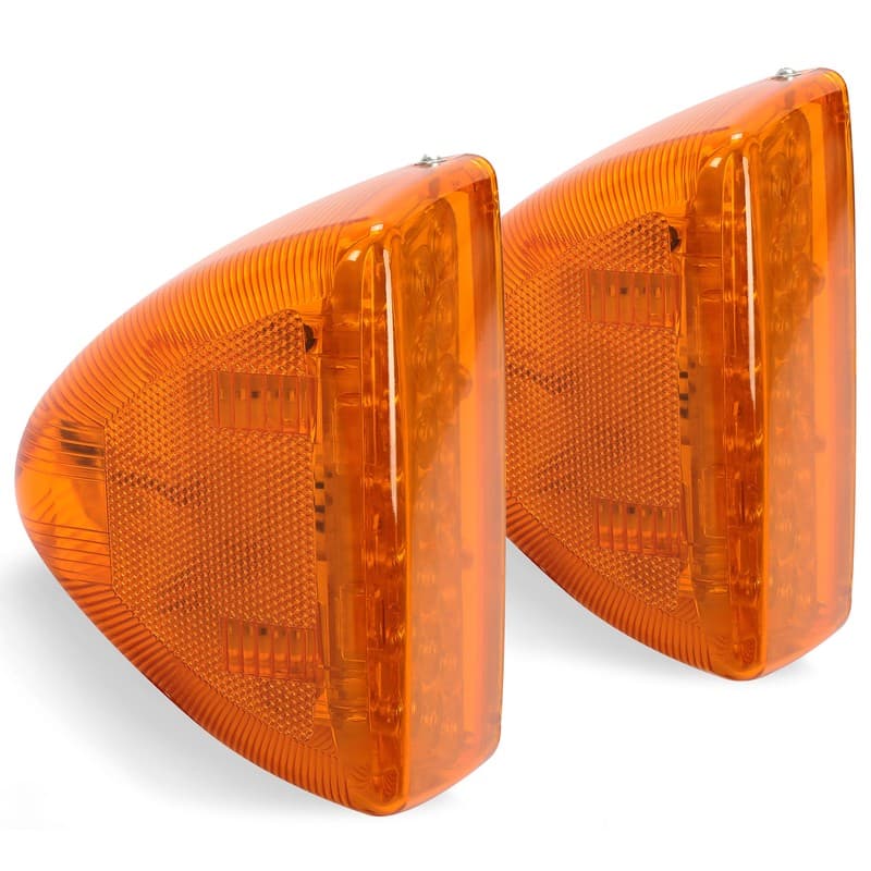 Pair Amber lens 31 LED Turn Signal Lights For Peterbilt 379 359 Headlight Side