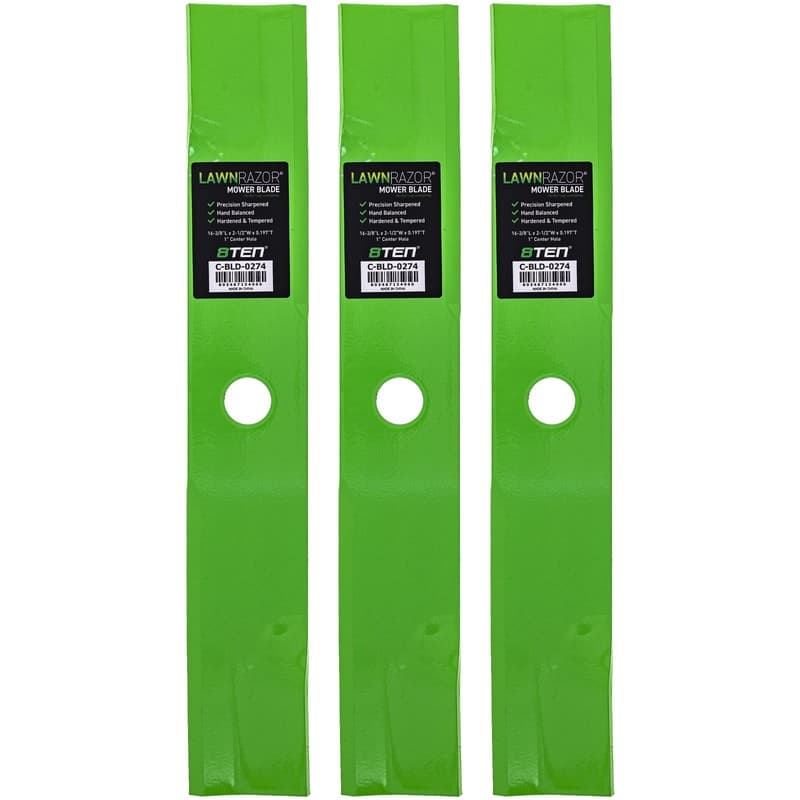 LawnRAZOR Blade for Exmark Lazer Z AS CT Radius 48 Inch 103-6386 Low Lift 3 Pack