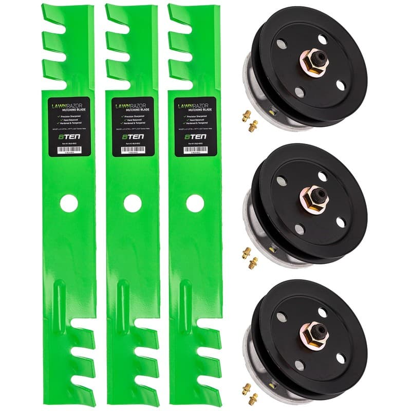 Deck Spindles & Toothed Blades Kit for Scotts S2554