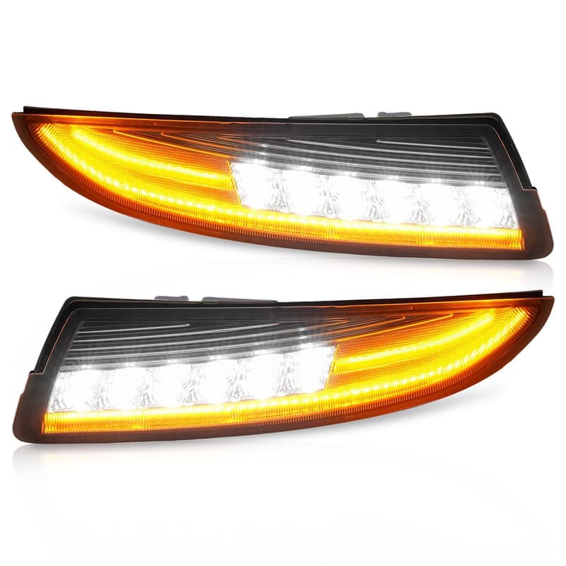 For Chevrolet Camaro Z28 1993-2001 2002 Clear Dynamic LED DRL Turn Signal Lights