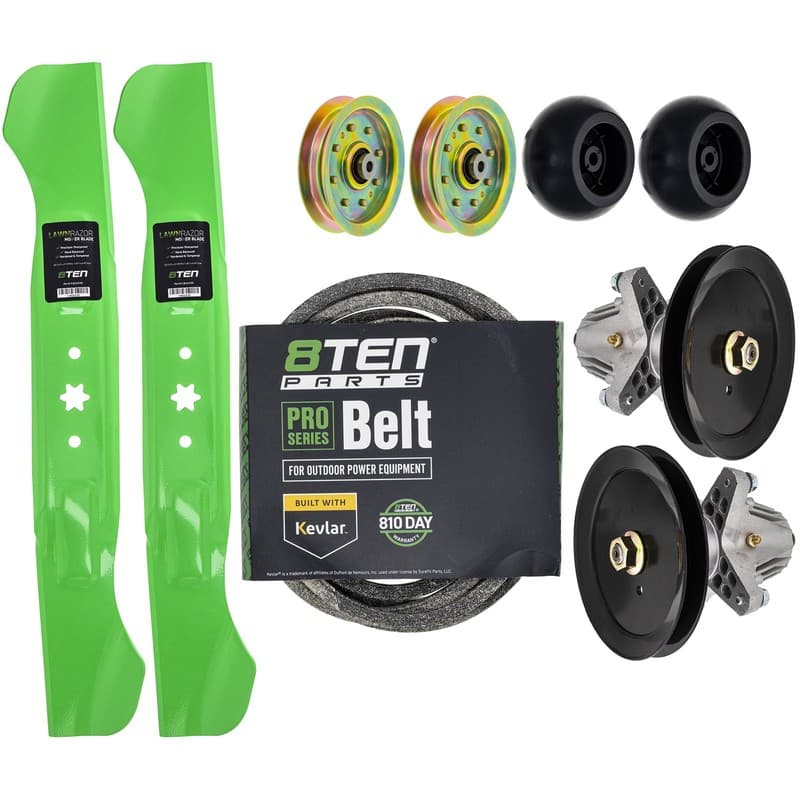 Deck Rebuild Kit Blade Spindle Belt Idler Deck Wheels For Craftsman LT2500