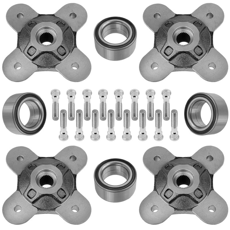 Front Rear Wheel Hub Kit for Polaris RZR XP Turbo 2014-20/RZR XP 4 Turbo 2016-17