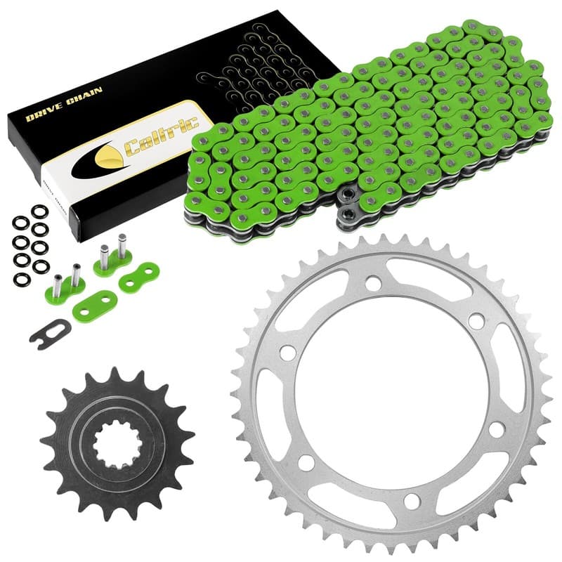 Green O-Ring Drive Chain & Sprockets Kit for Kawasaki ZR1100 ZRX1100 1997-2000