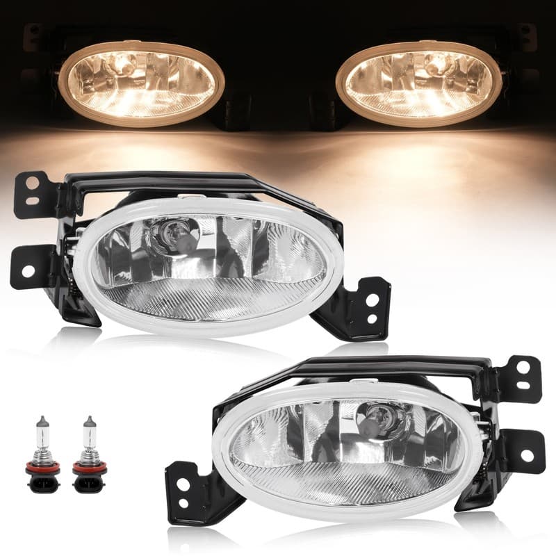 Front Fog Lights Driving Lamp W/Bulbs LH & RH For Acura TSX 2006 2007 2008