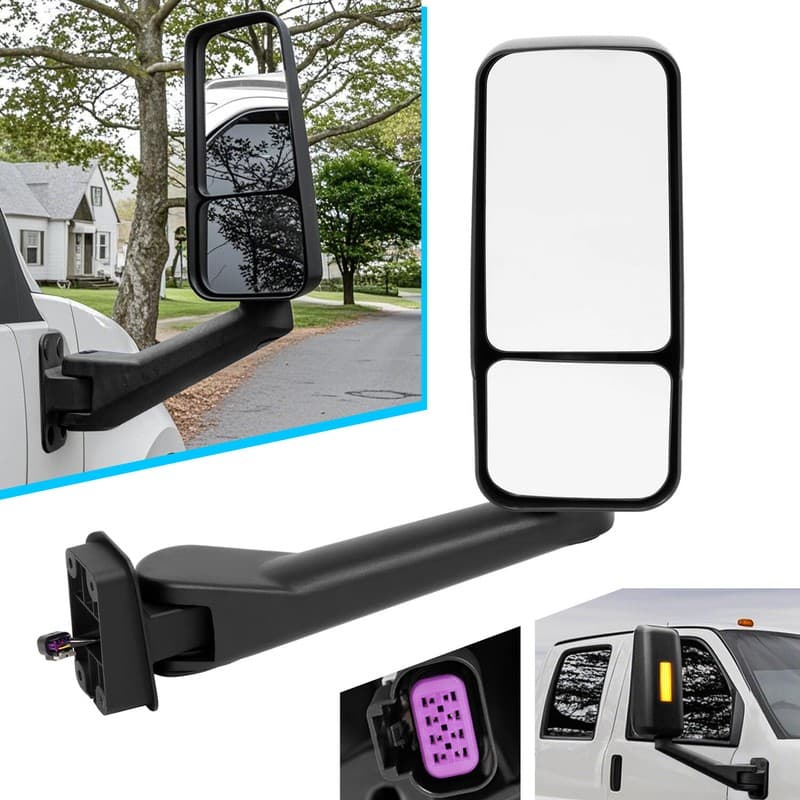 DOT For 03-09 Chevy Kodiak GMC Topkick C4500-7500 Heated Right Power Side Mirror