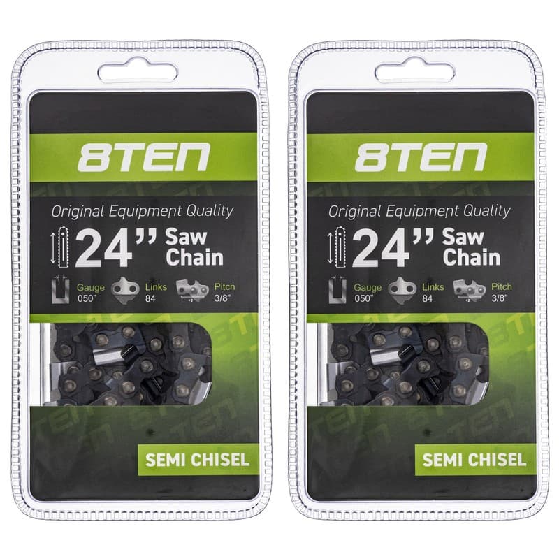 Chainsaw Chain for 24 Inch .050 3/8 84 DL Stihl Husqvarna 3650 005 0084 2 Pack