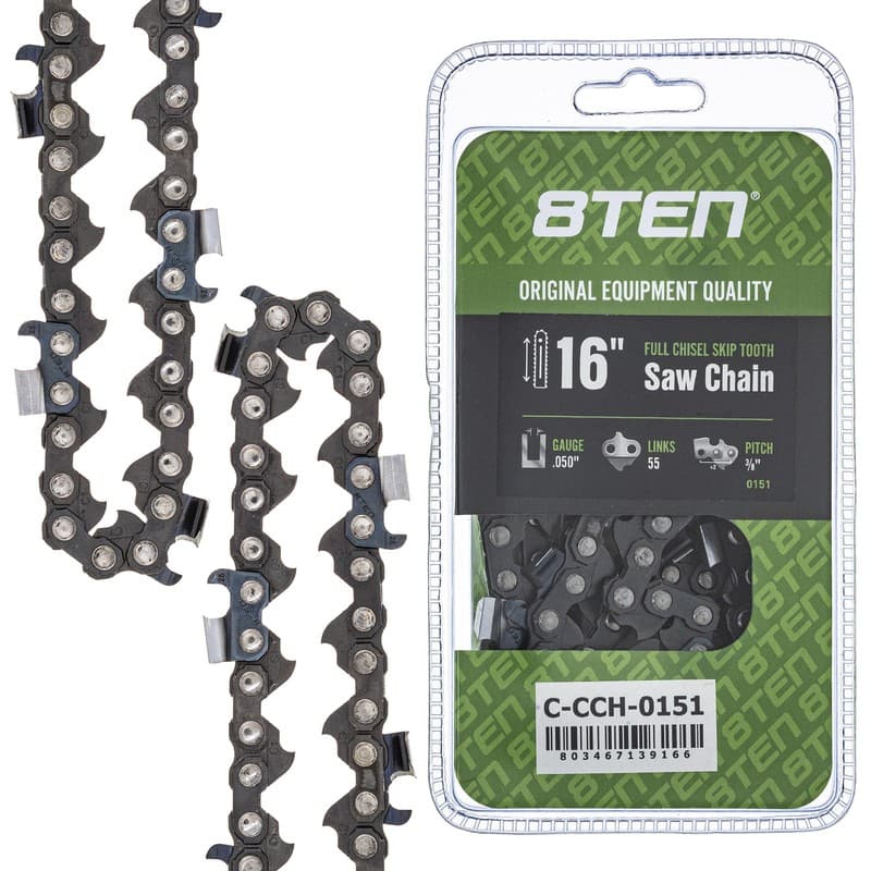 Full Chisel Skip Tooth Chainsaw Chain 16 Inch .050 3/8 55DL for McCulloch Stihl