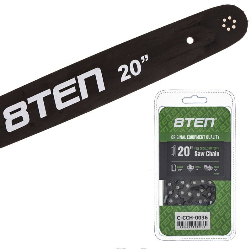 8TEN 20" Chainsaw Guide Bar & Chain .050 3/8 72DL for Stihl 066 044 30030008822