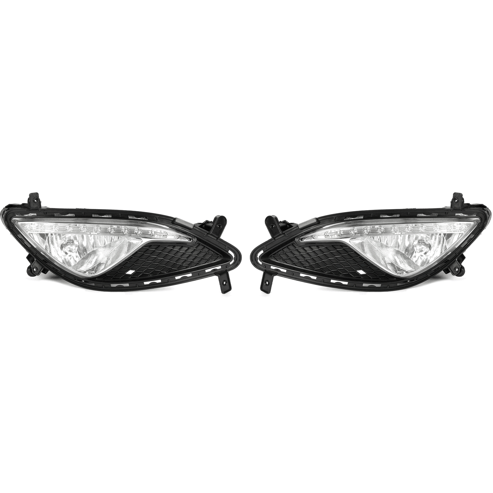 Pair Clear Fog Light Cover Connect Set For Hyundai Genesis Coupe 2013-2017 LH RH