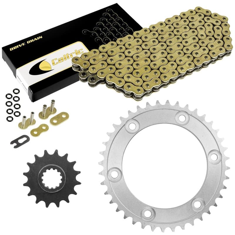 Gold O-Ring Drive Chain & Sprockets Kit for Honda RVT1000R Rc51 2000-2006