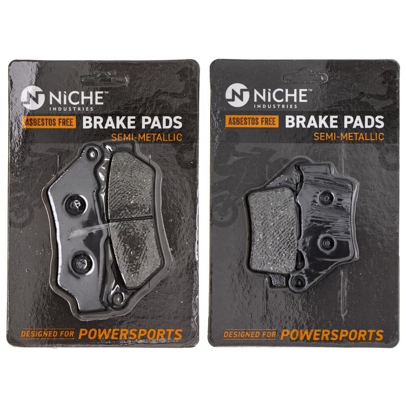 NICHE Brake Pad Set for BMW F650CS F650GS F650ST G650X Front Rear Semi-Metallic