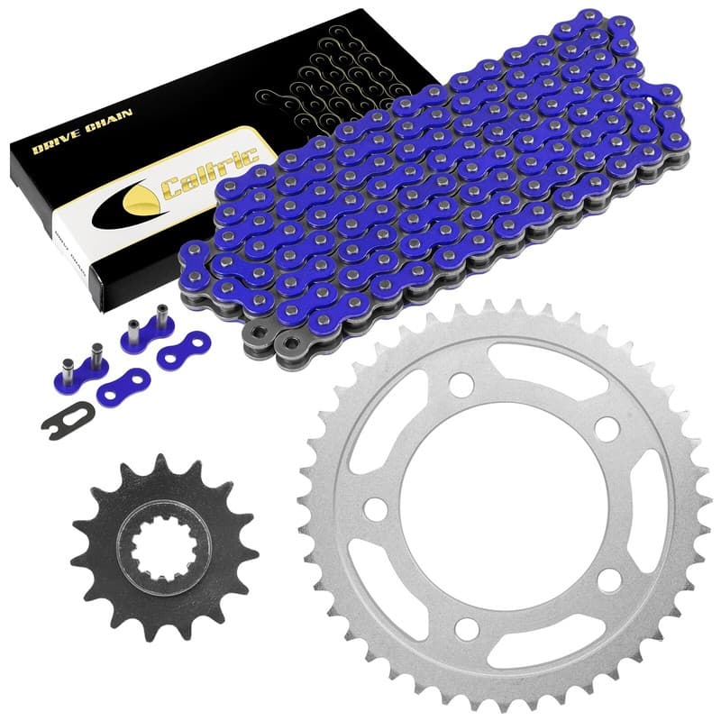Drive Chain & Sprockets Kit for Honda CBR600F2 CBR600F3 CBR600SJR 1991-1996 Blue