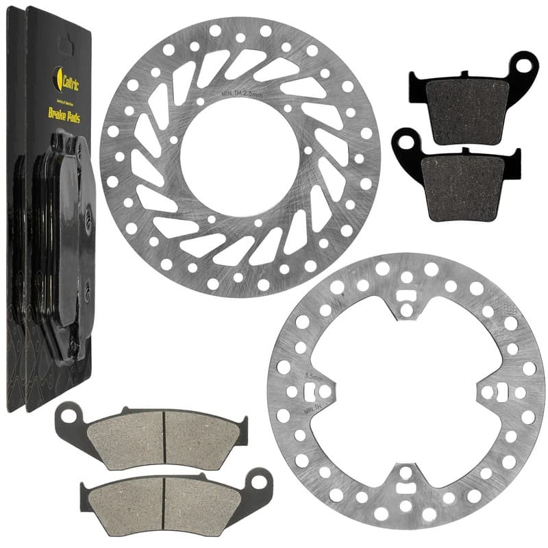 Front Rear Brake Disc Rotor W/ Pad For Honda CRF250R CRF250X 2004 2005 2006 2007