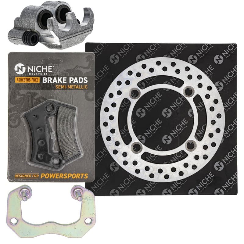NICHE Rear Left Brake Rotor Caliper Pad Set for Polaris RZR 900 1000 2203318