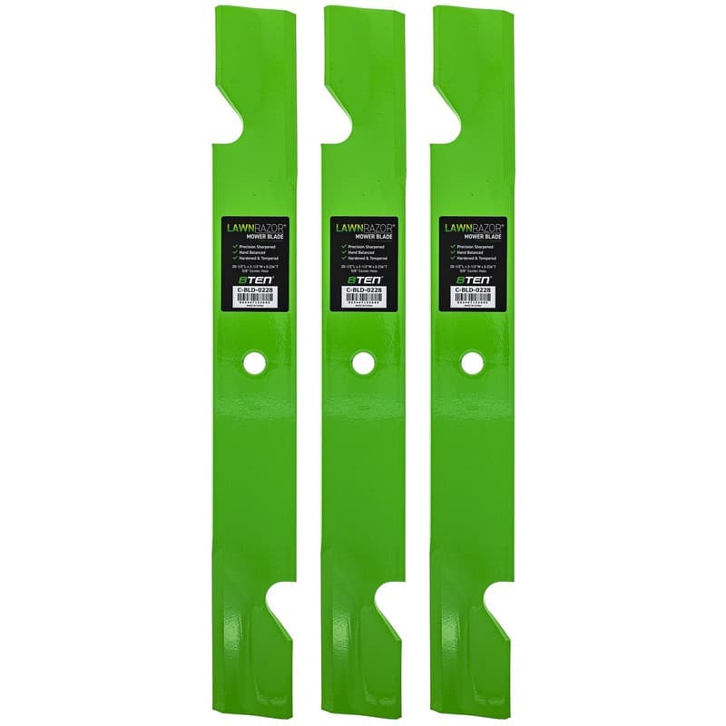 LawnRAZOR Blade for Exmark Toro 60 Inch 115-9649-03 Notched High Lift 3 Pack