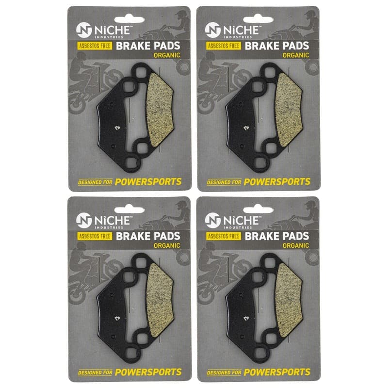 Brake Pad Set for Polaris 2203628 2204088 Front Rear Organic 4 Pack Scrambler