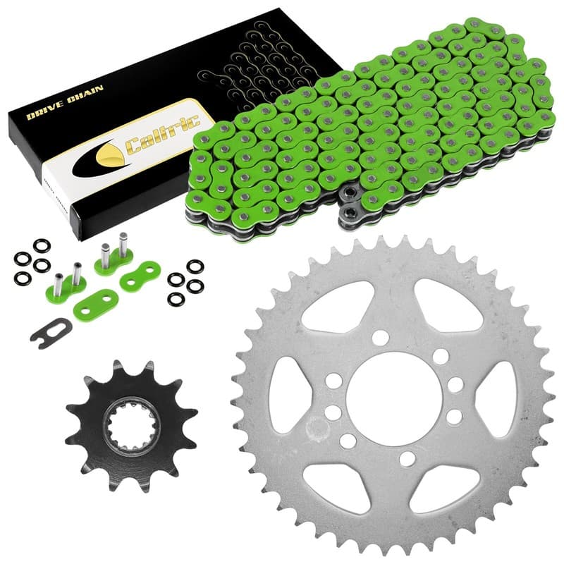 Green O-Ring Drive Chain & Sprockets Kit for Suzuki LT250R Quadracer 250 85-93