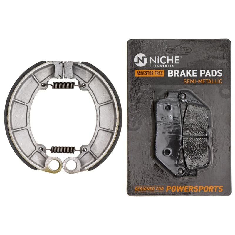 Brake Pad with Shoe Set for Honda Shadow Ace 750 1100 Front Rear Semi-Metallic