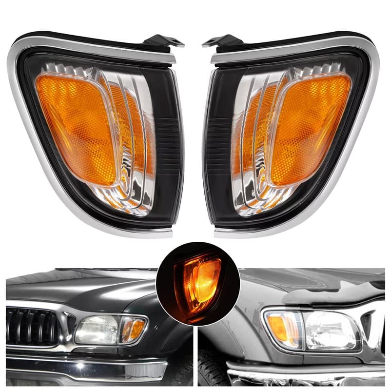 LH&RH For Toyota Tacoma 01-04 Marker Corner Parking Lights Turn Signal W/ Bulbs