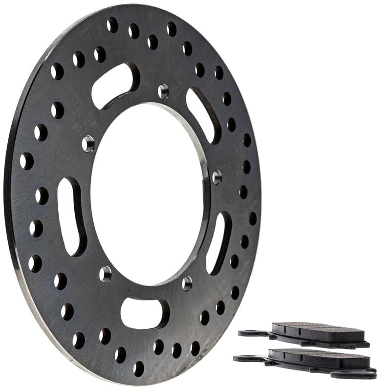 NICHE Brake Rotor Pad Kit for Kawasaki 43082-1237 Rear Right Semi Metallic
