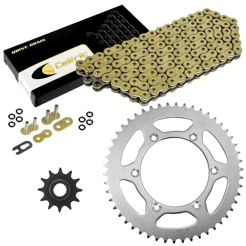 Gold O-Ring Drive Chain & Sprockets Kit for Suzuki RM125 1997 1998 1999 2005